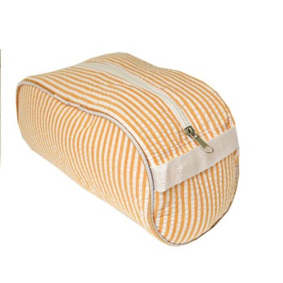 32709 - ORANGE COTTON SEERSUCKER COSMETIC BAG